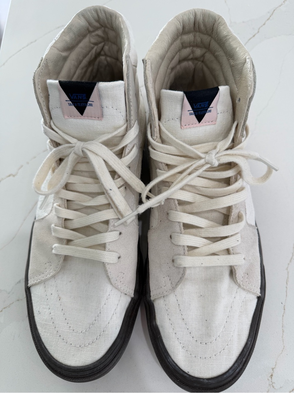 Taka Hayashi vans sk-8 high Exclusive Linen and Suede Sun Ray Vault